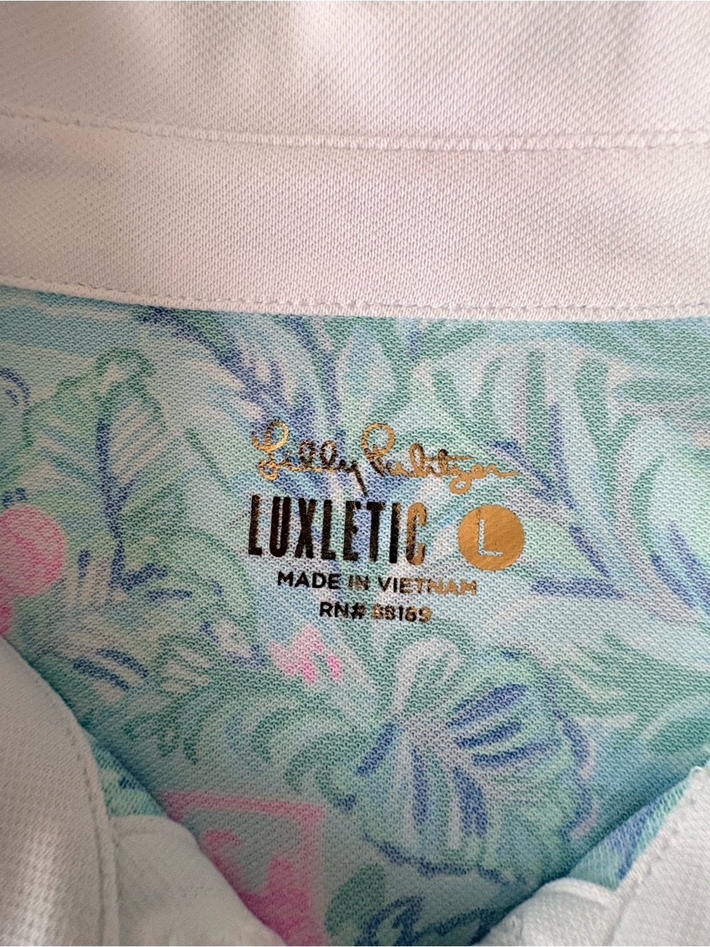 Lilly Pulitzer Luxletic Imara sleeveless polo top - Size L - Picture 4 of 9